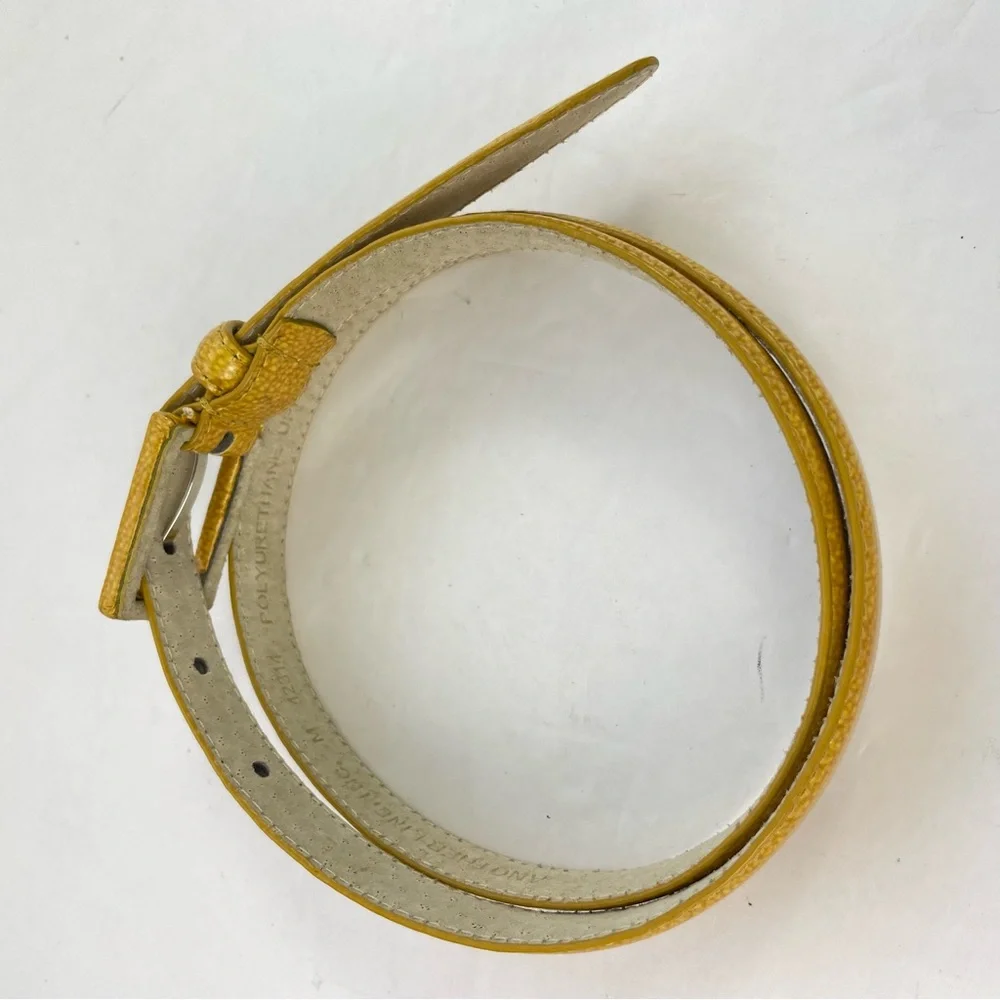 Vintage‎ Marigold Yellow Thin Skinny Belt